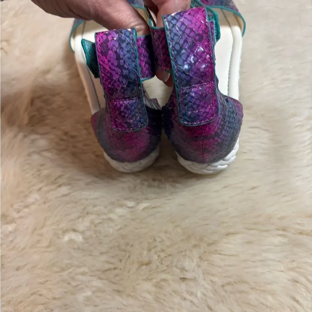Franco Sarto Pink and Blue Mermaid Espadrille Sandals